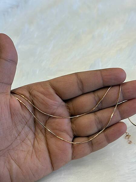 Silver plain anklet1with rosegold finish