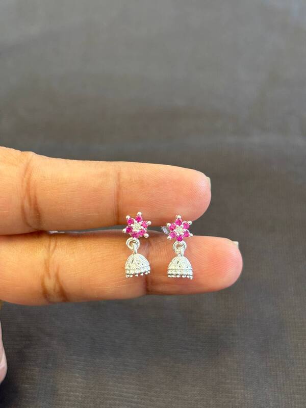 Silver pink stone jimiki