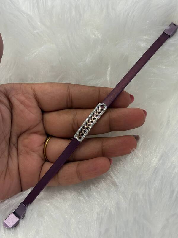 Silver mithra unisex band with rosegold finish