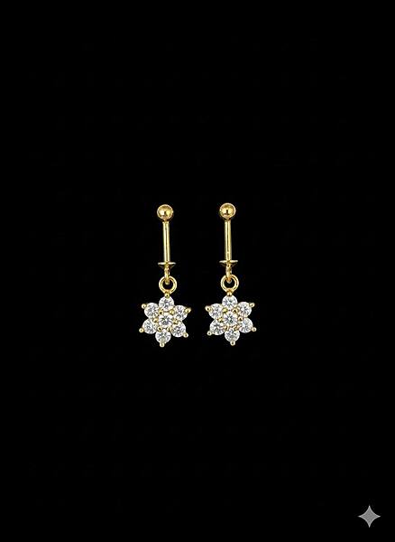 Silver white stone bugadi with gold finish