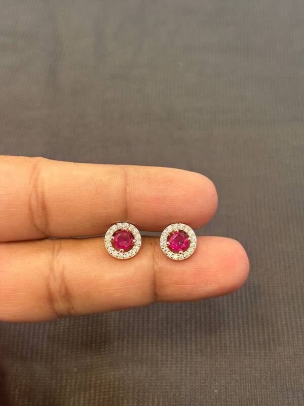 Silver whity red with rosegold finish