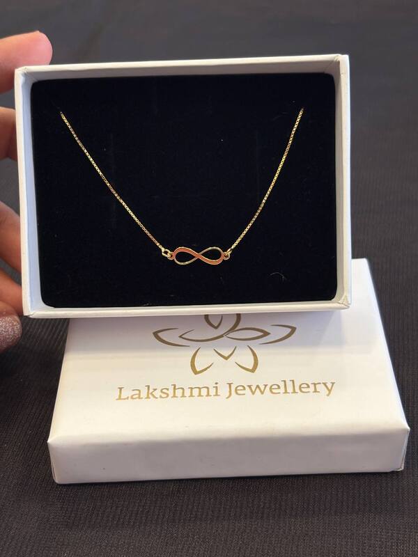 Silver infinity chain with gold finish