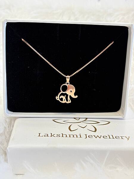 Silver yanai chain with rosegold finish