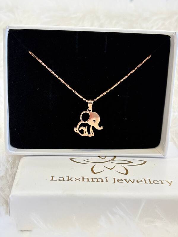 Silver yanai chain with rosegold finish