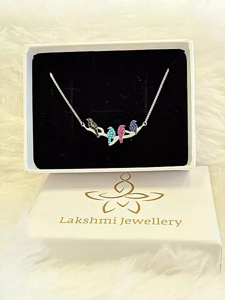 Silver kuruvi chain with roesgold finish