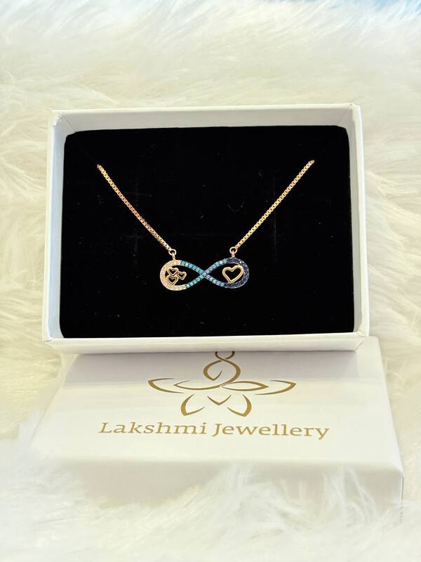 Silver infinity chain with roesgold finish