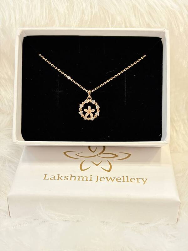Silver neithal chain with rosegold finish