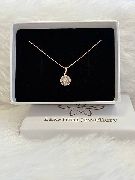 Silver double layer round chain with rosegold finish