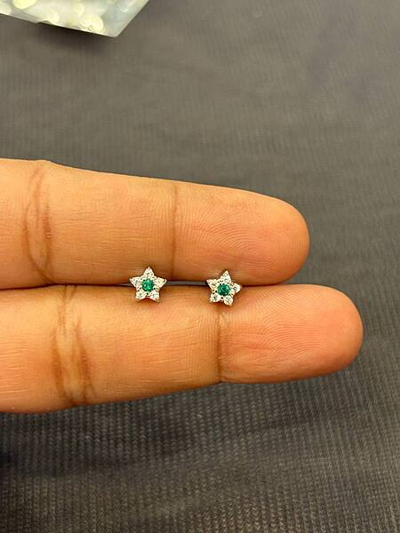 Silver nakshtra stud