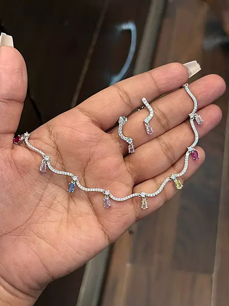 Silver yazhni necklace