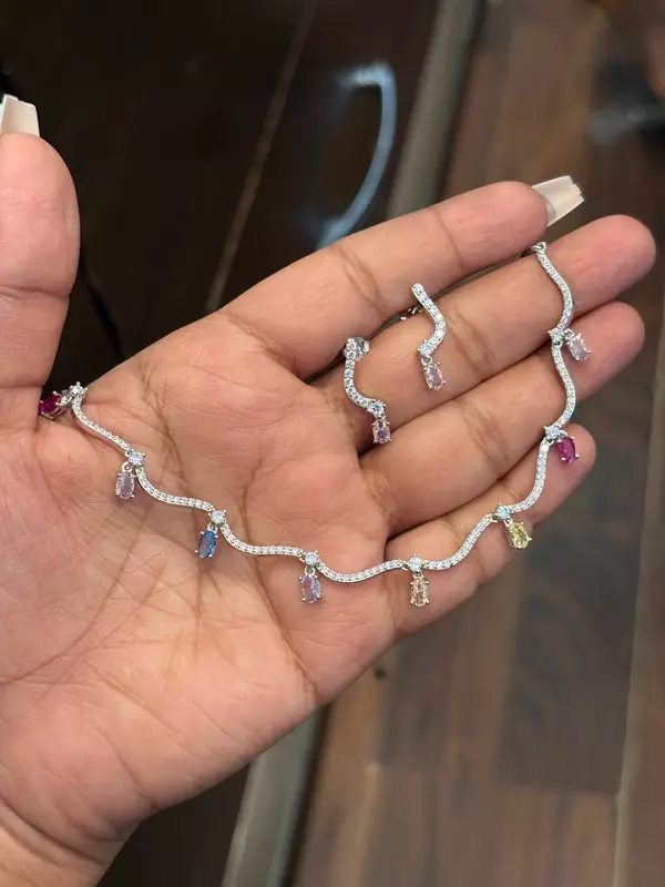Silver yazhni necklace