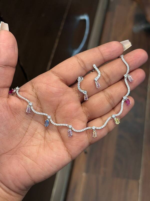 Silver yazhni necklace