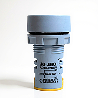 Yellow AC 60-500V LED Voltage Meter Indicator Signal - 22.5mm