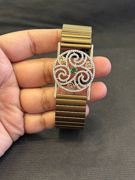 Silver diya wrist band