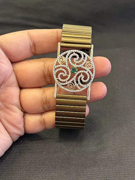 Silver diya wrist band