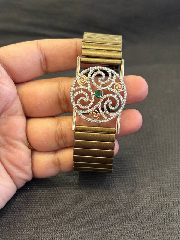 Silver diya wrist band