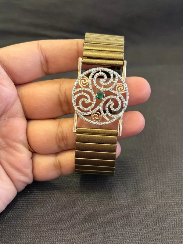 Silver diya wrist band