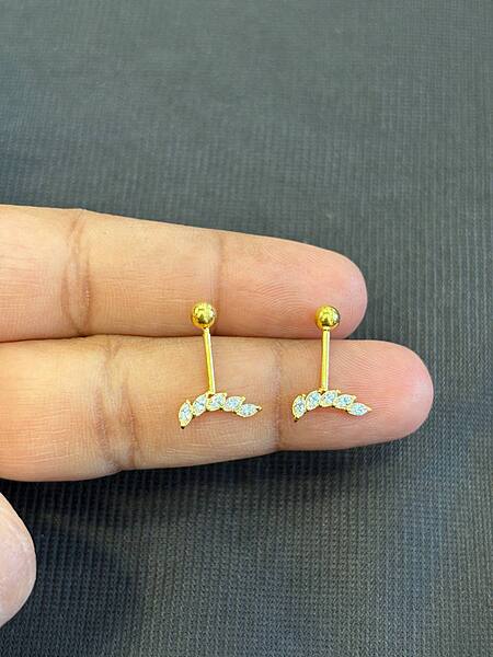 Silver leaf bugadi 9 carat gold