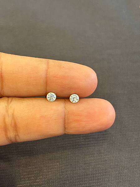 Silver big white dot