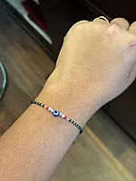 Silver evil eye E1 bracelet
