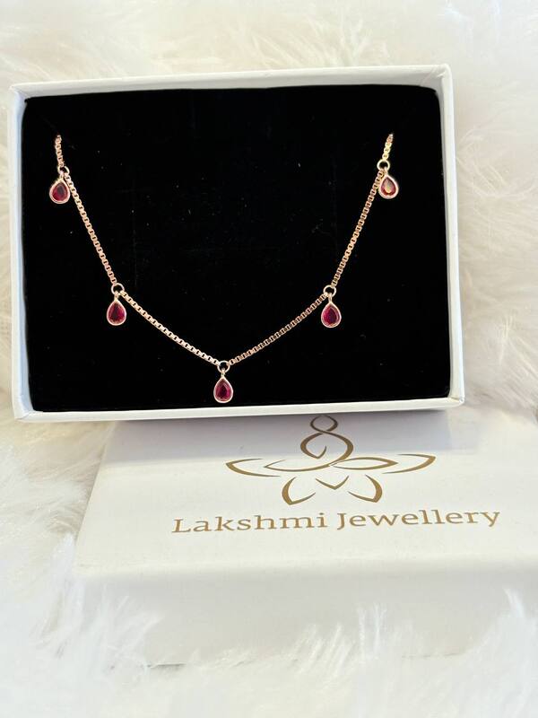 Silver pink thilagam bracelet with rosegold finish