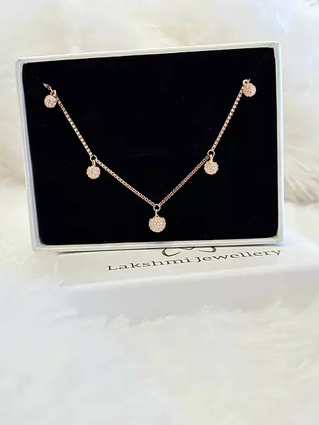 Silver ball braacelet with rosegold finish