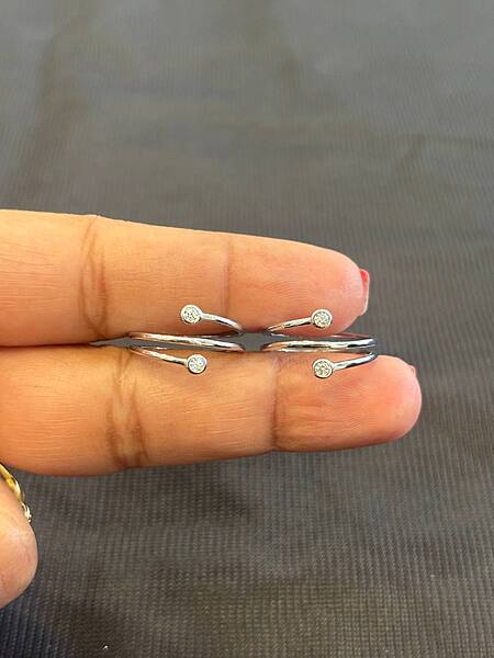 Silver spiral toe ring