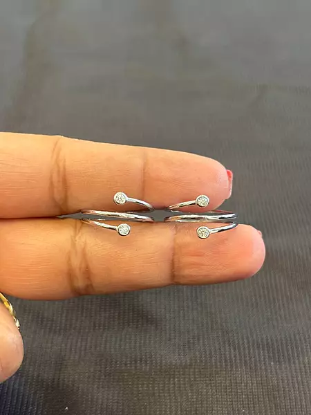 Silver spiral toe ring