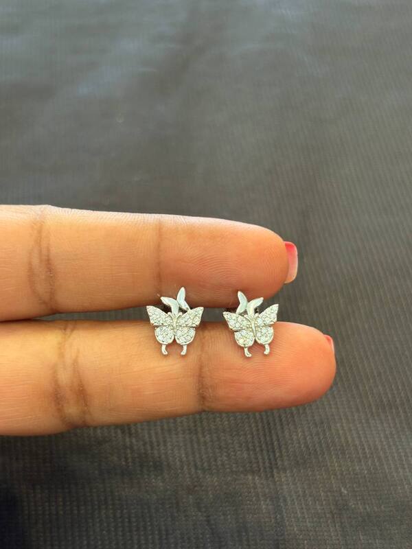 Silver butterfly double