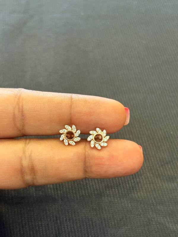 Silver plain chakra with rosegold finish