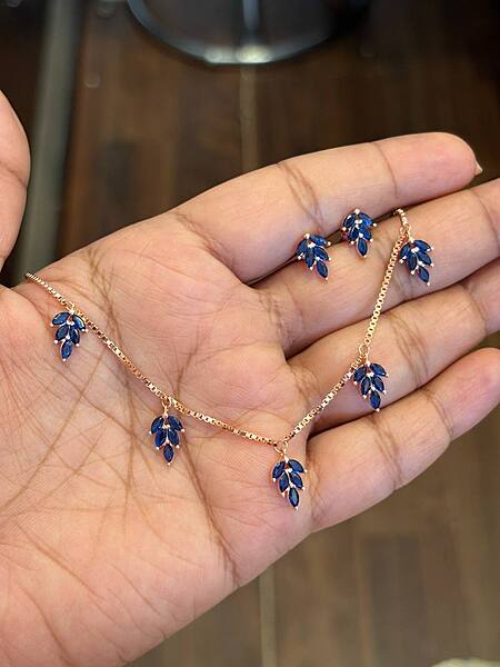 Silver zara chain with rosegold finish