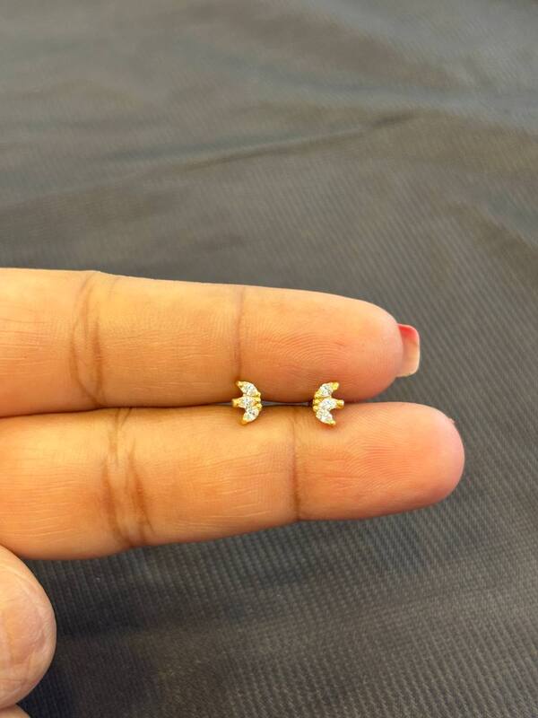 Silver maple second stud with gold finish