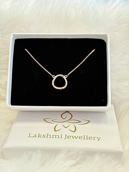 Silver ring chain with rosegold chain