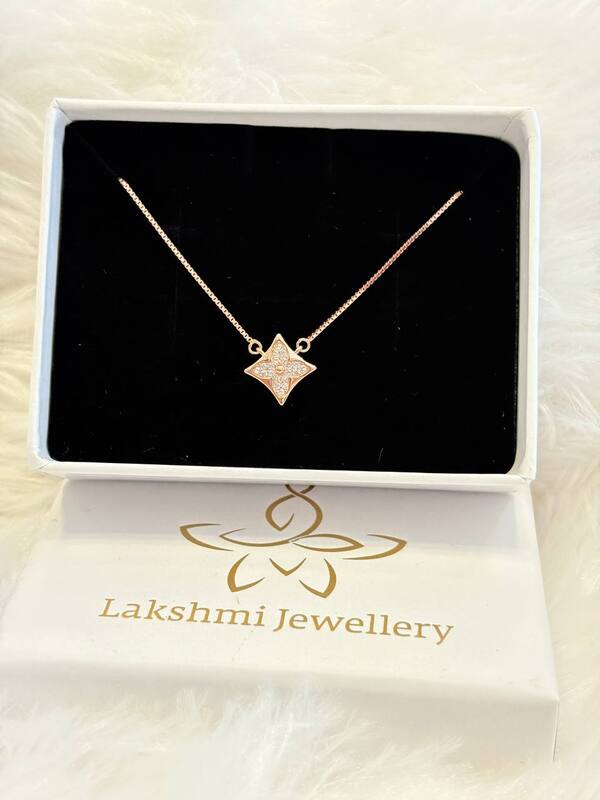 Silver athira chain with rosegold finish