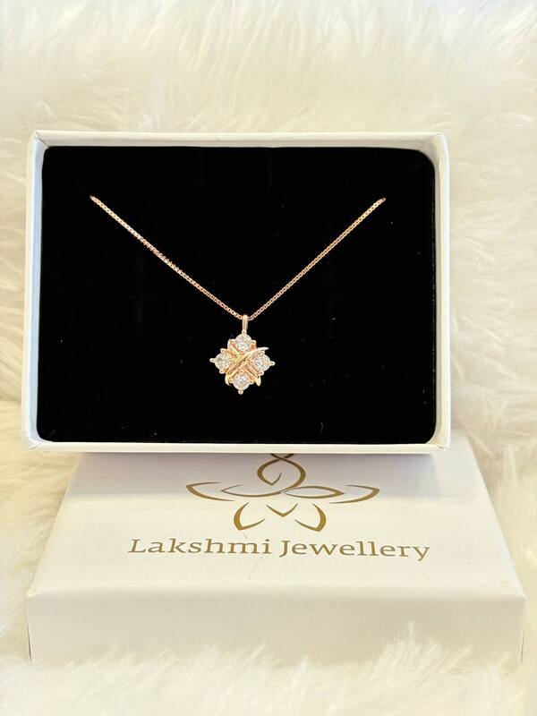 Silver avni chain with rosegold finish