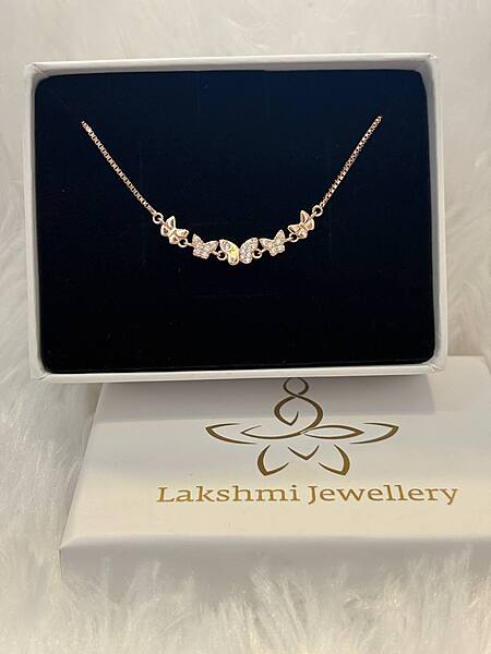 Silver butterflyy bracelet with rosegold finish
