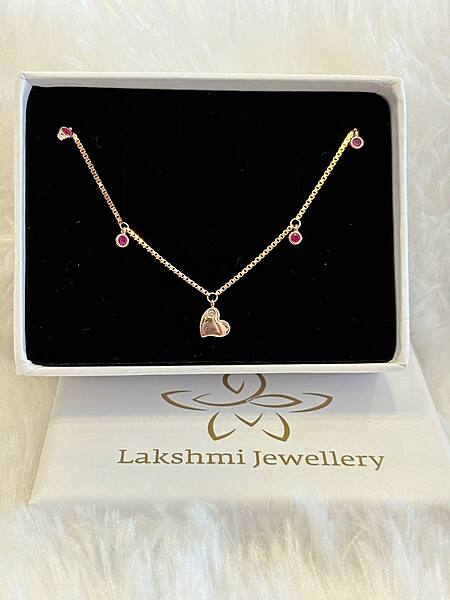 Silver heart bracelet with rosegold finish