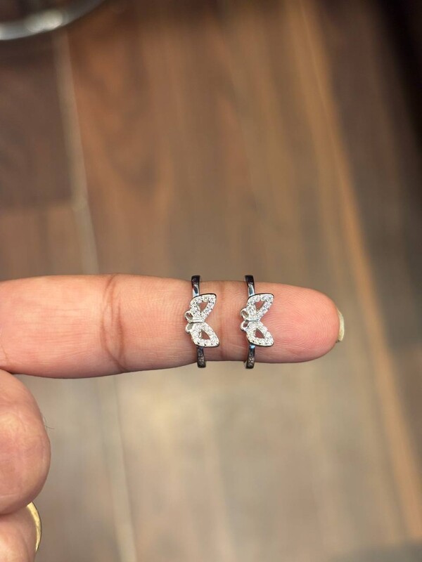 Silver luna toe ring
