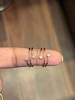 silver wrap toe ring with rosegold finish