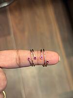 silver wrap toe ring with rosegold finish