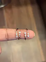 Silver zivara toe ring with rosegold finish