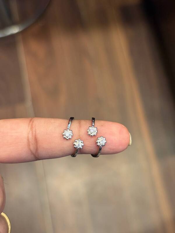 silver vennila toe ring