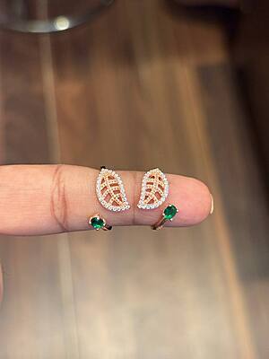 silver ilamayi toe ring with rosegold finish