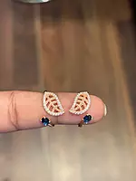 silver ilamayi toe ring with rosegold finish