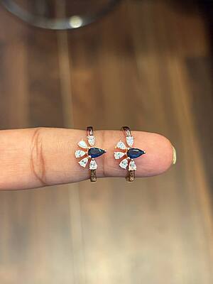 silver vaanila toe ring with rose gold finish
