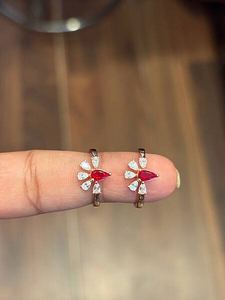 silver vaanila toe ring with rose gold finish