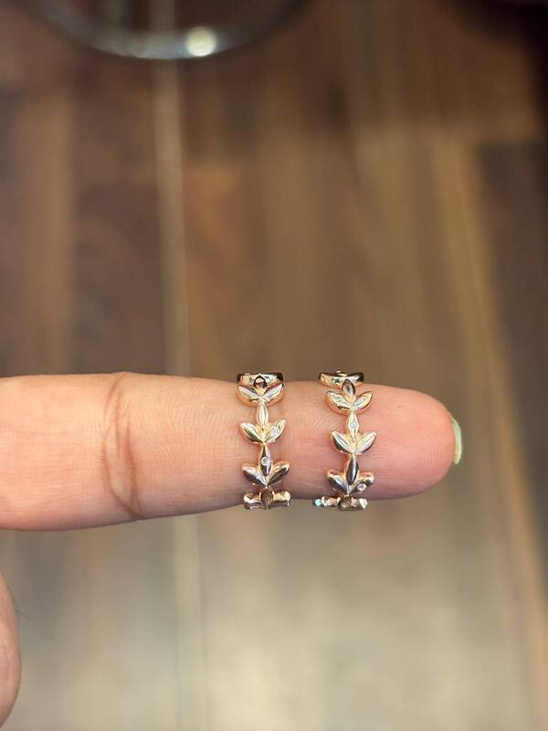 silver ilavarasi toe ring with rose gold finish