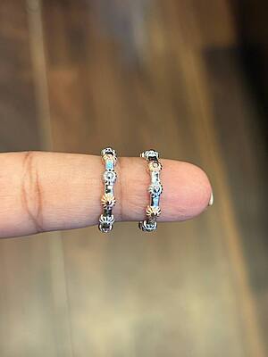 silver mini flower toe ring