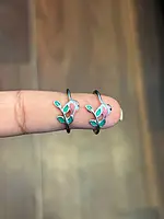 Silver  illai toe ring with rosegold finish