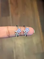 silver flowery leaf toe ring